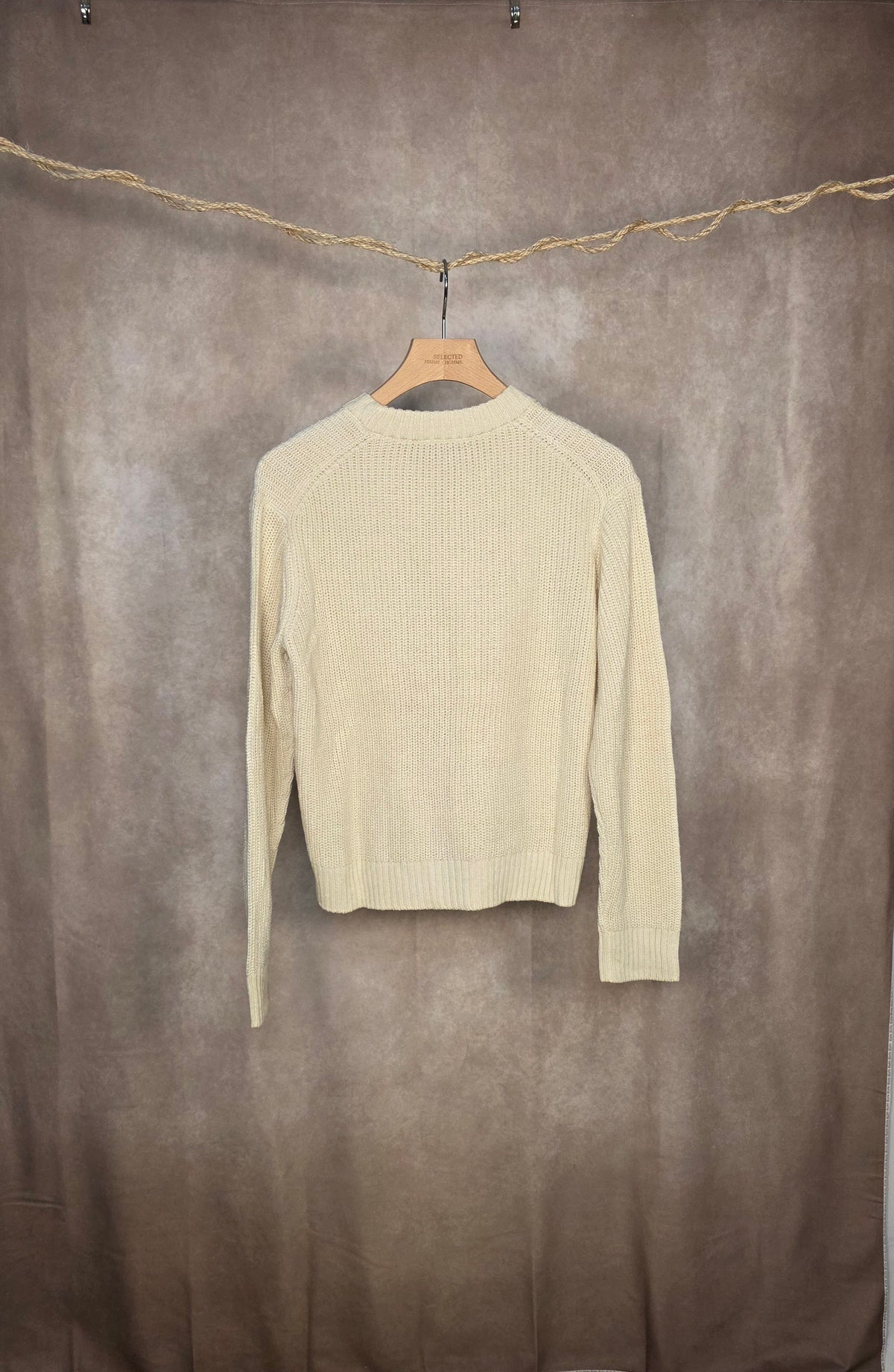 Maglia girocollo in misto cotone