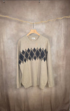 Maglione girocollo a rombi