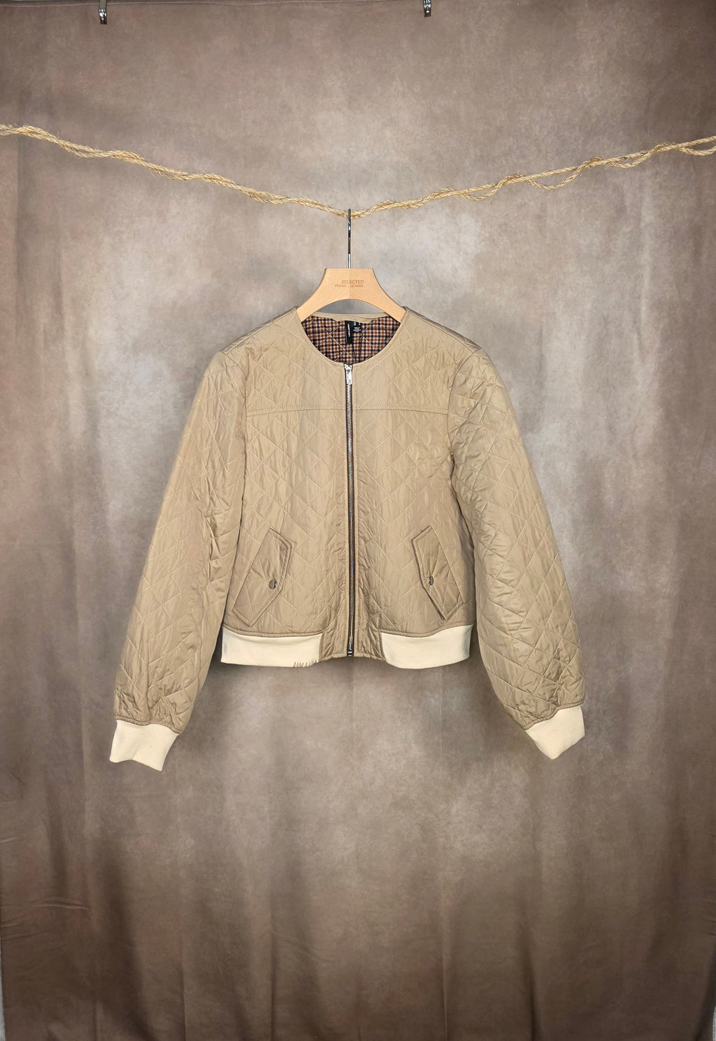 Giacca bomber cropped trapuntato