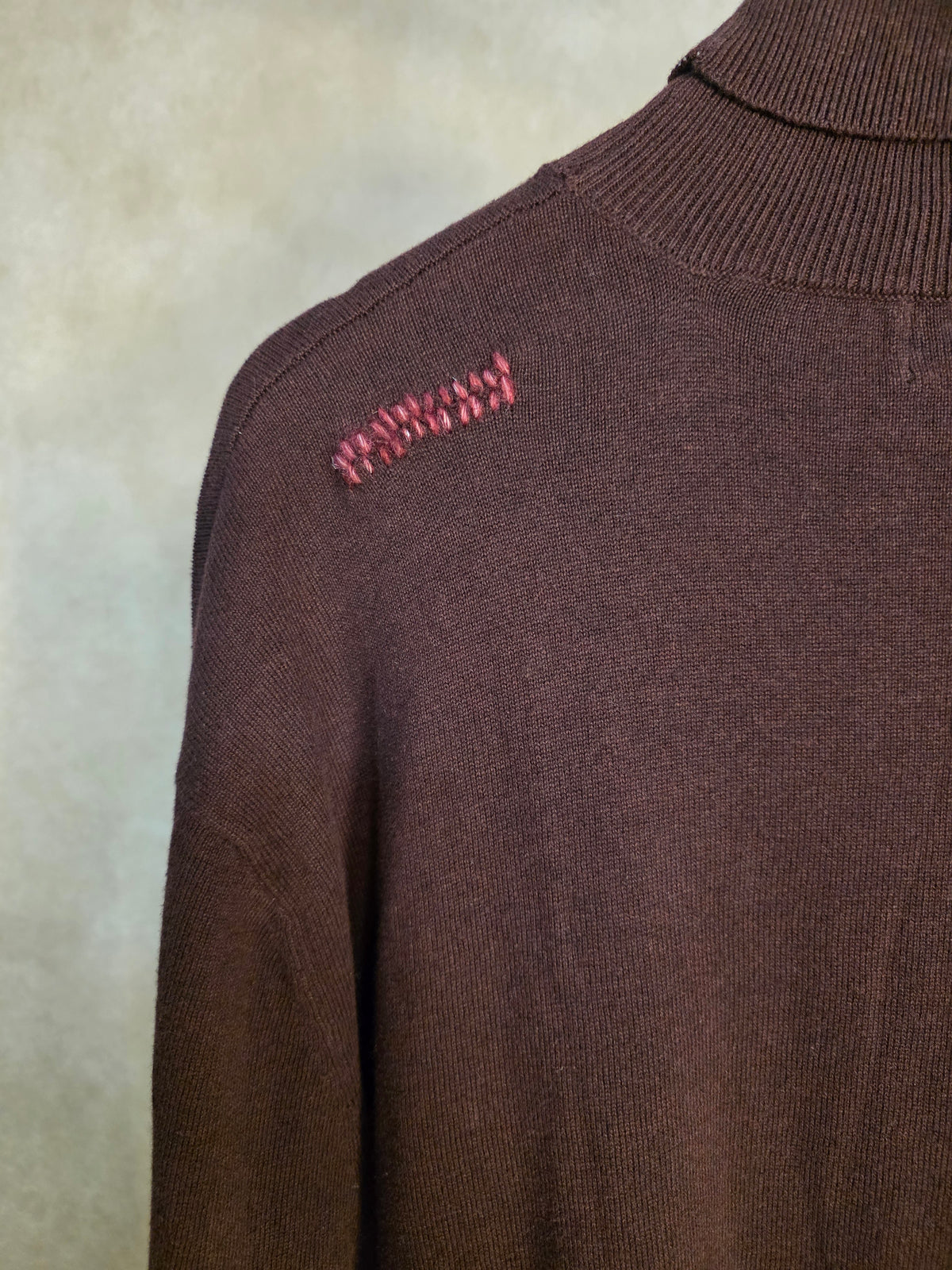 Maglione dolcevita a tinta unita