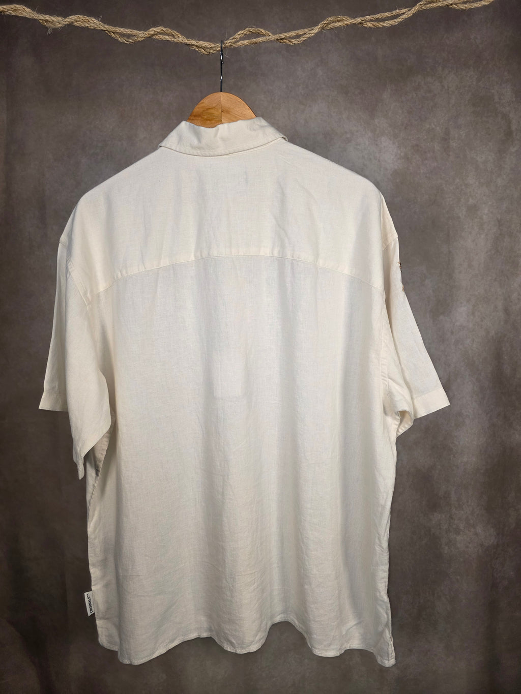 Camicia oversize in misto lino