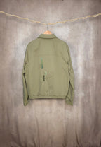 Giacca leggera con colletto e zip verde oliva