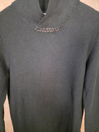 Maglione in cotone verde scuro