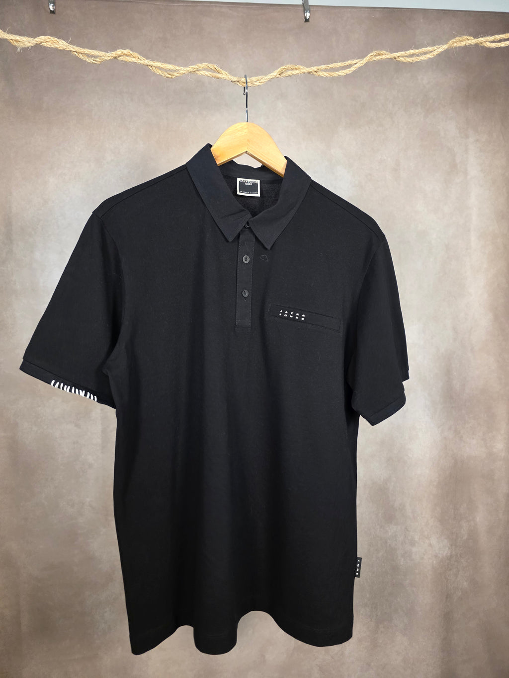 T-Shirt polo in cotone stile utility