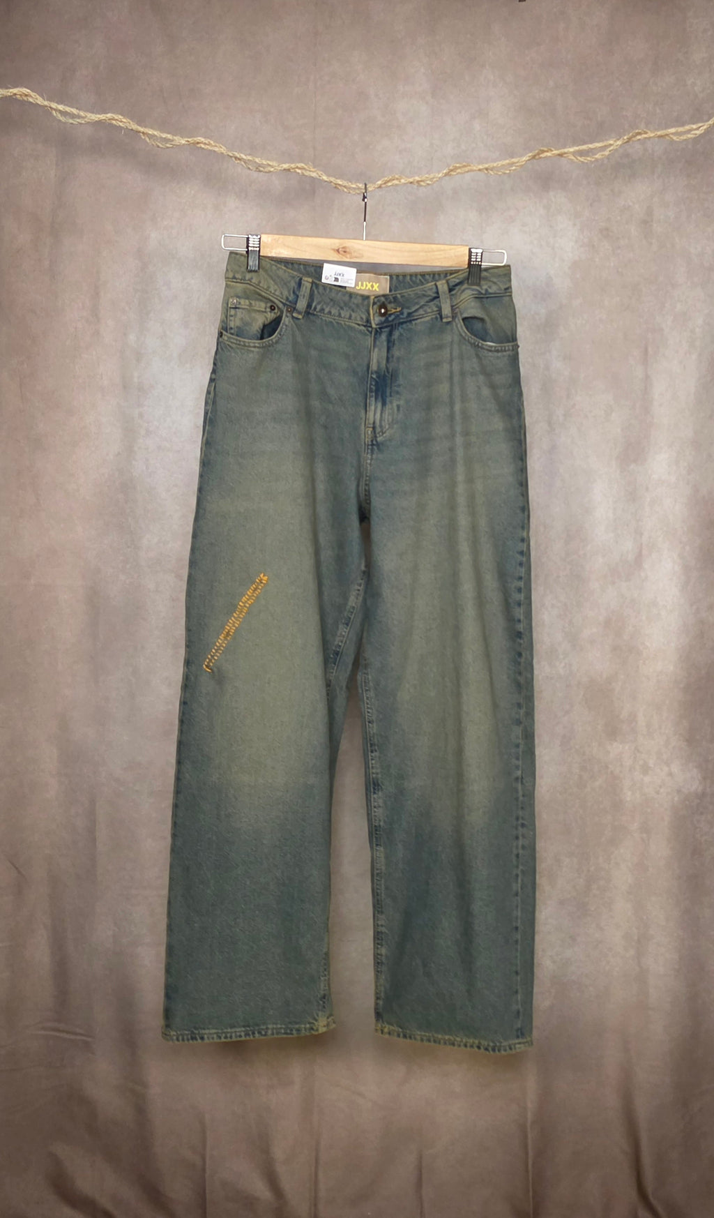 Jeans baggy blue green