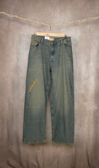 Jeans baggy blue green