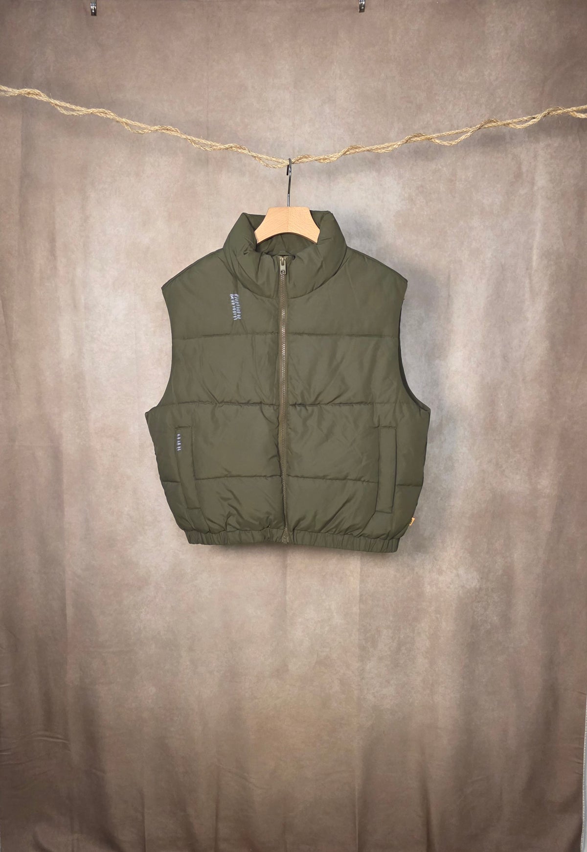 Gilet imbottito verde salvia