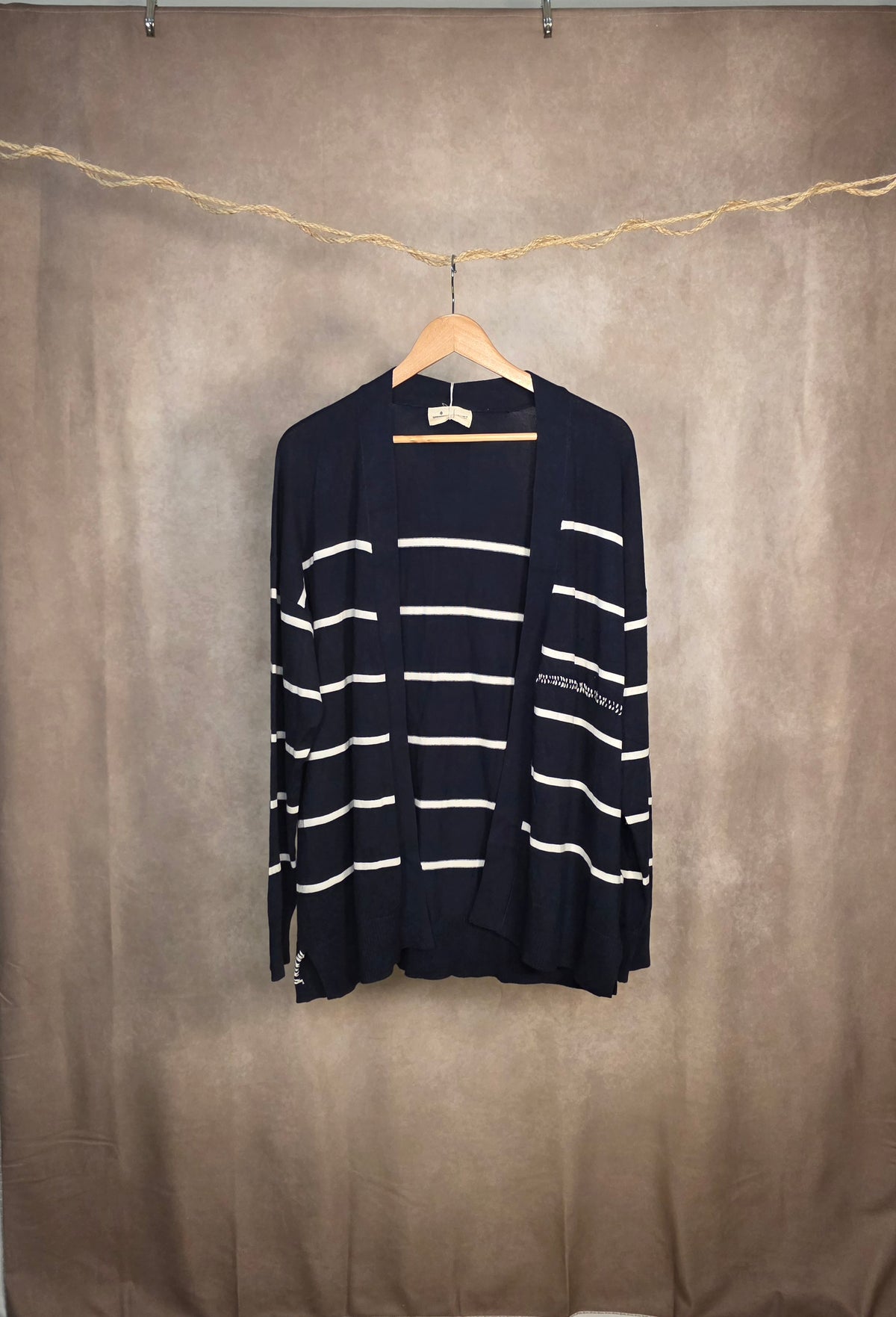 Cardigan aperto in maglia fine