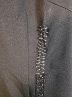 Abito mini nero a scollo V