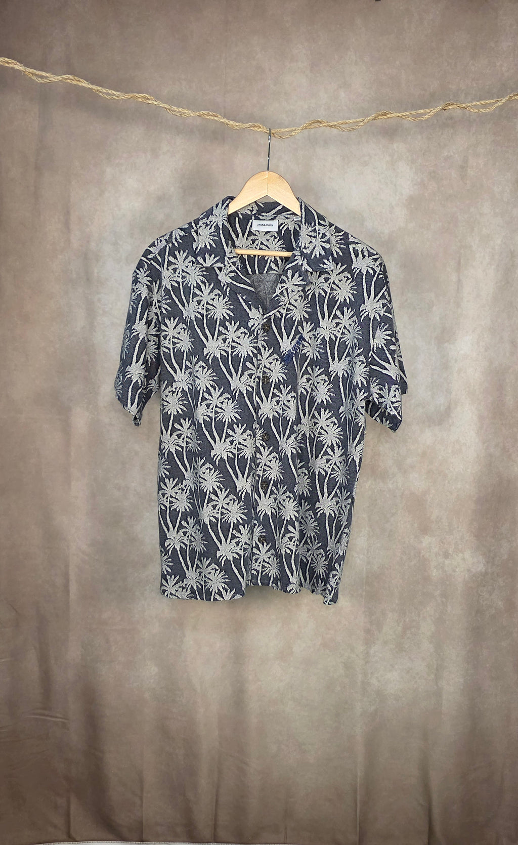 Camicia jacquard in cotone biologico