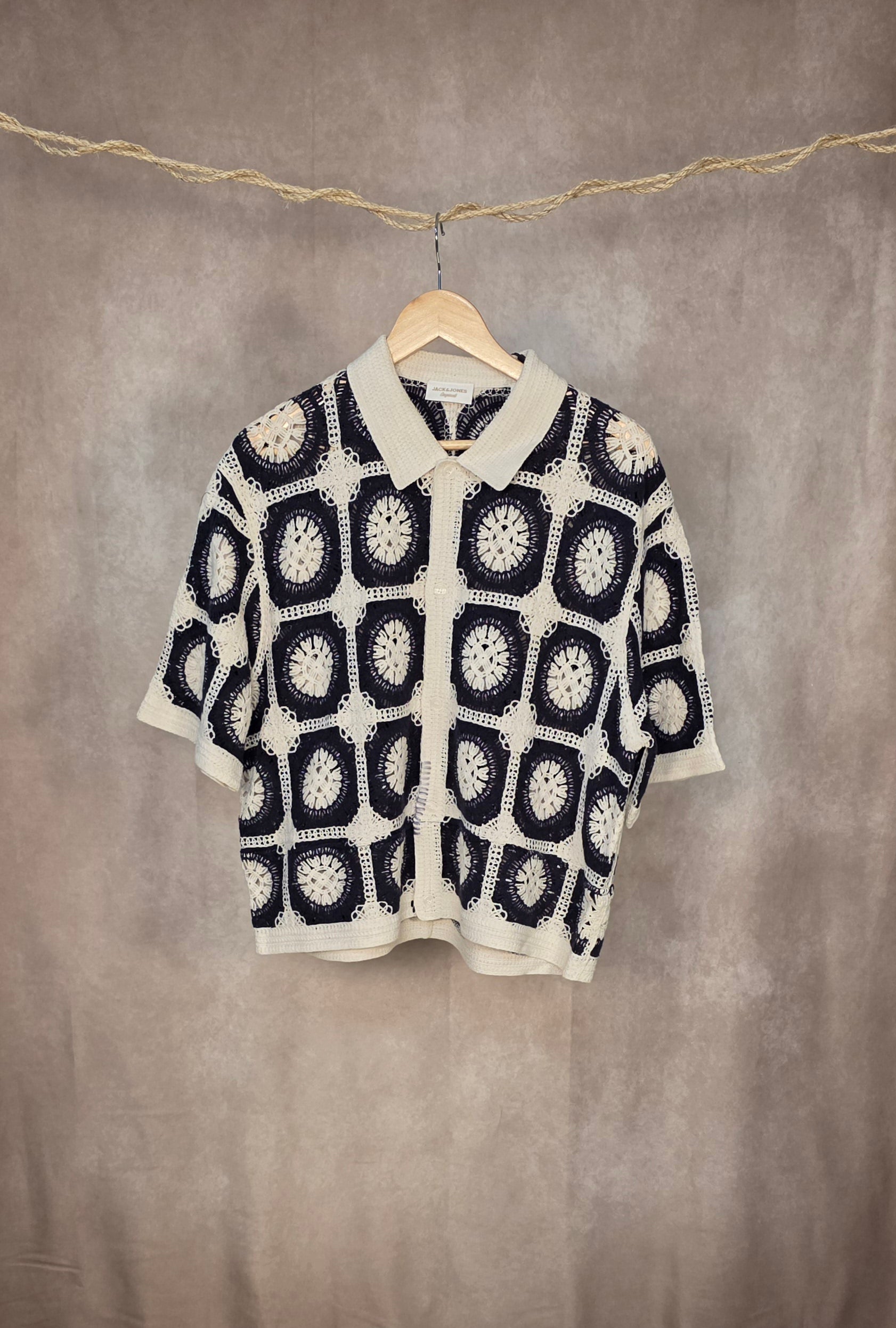 Camicia Crochet in Maglia Traforata