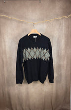 Maglione girocollo a rombi