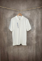 Polo in misto cotone con zip