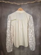 Camicia con maniche in pizzo