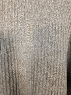 Maglione a coste con mezza zip