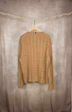 Maglione girocollo in maglia intrecciata