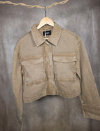 Giacca denim marrone
