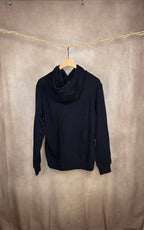Felpa con cappuccio in cotone blu navy