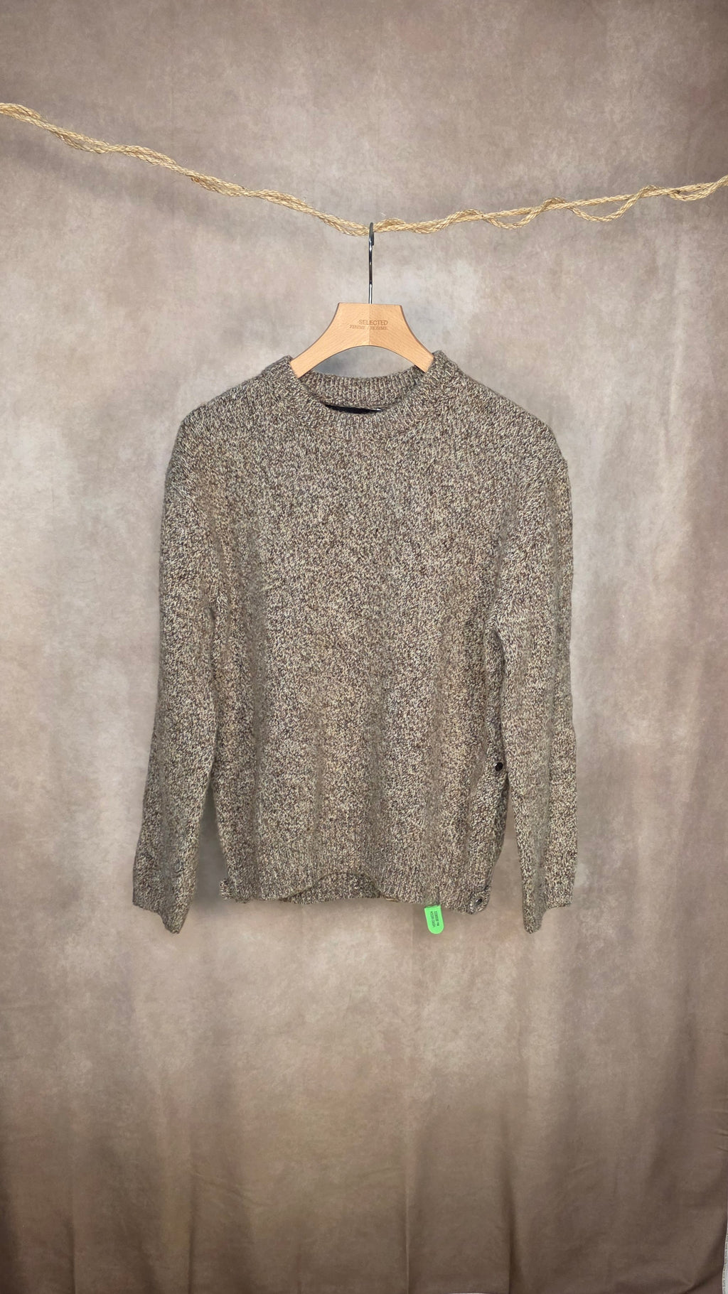 Maglia girocollo morbida in misto lana