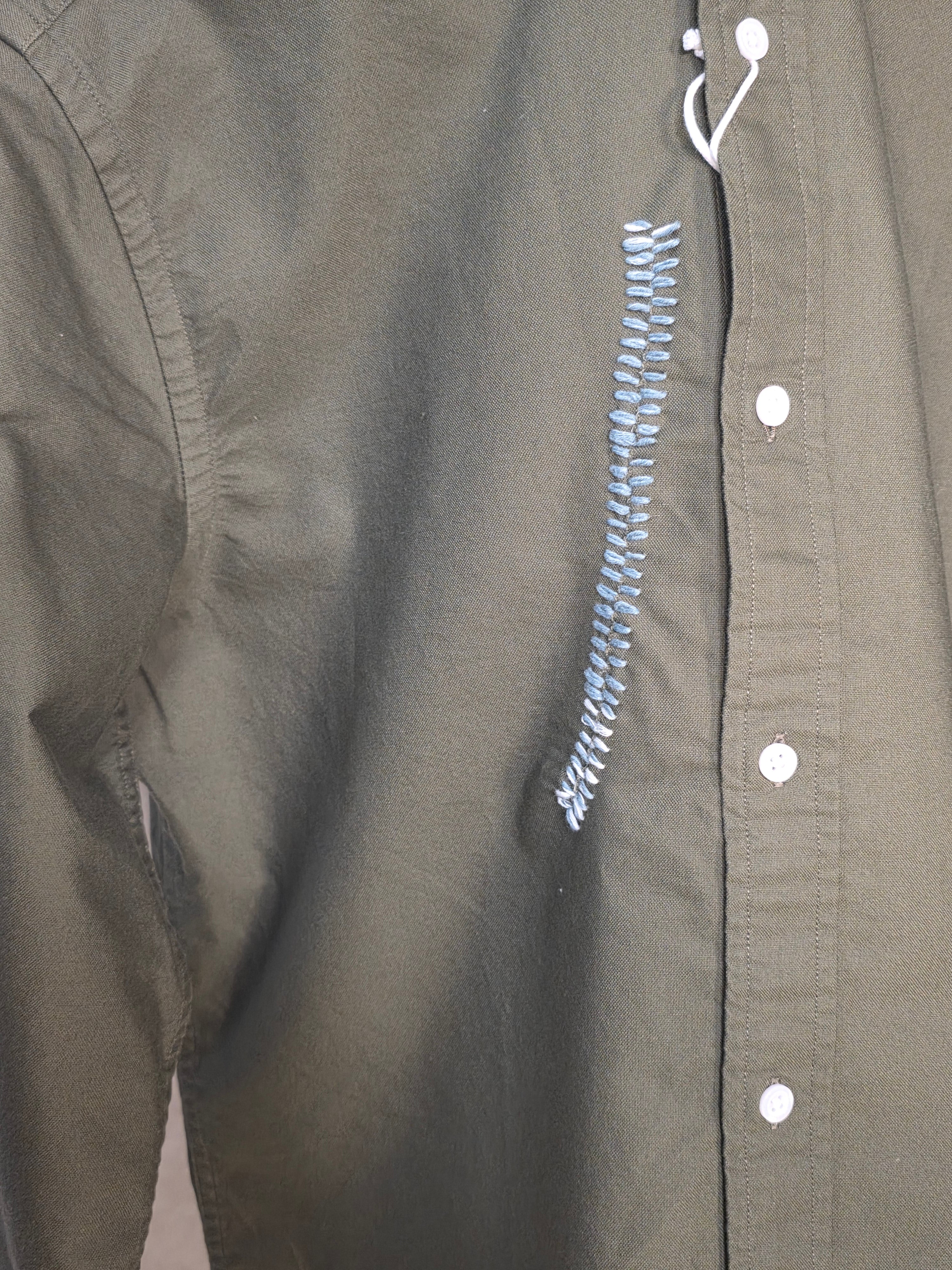 Camicia verde oliva di cotone