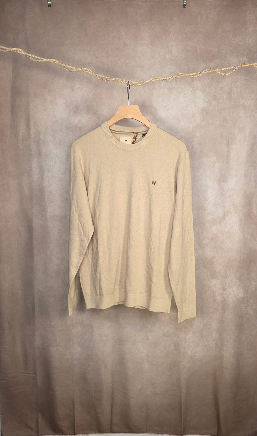 Maglia girocollo in misto cashmere