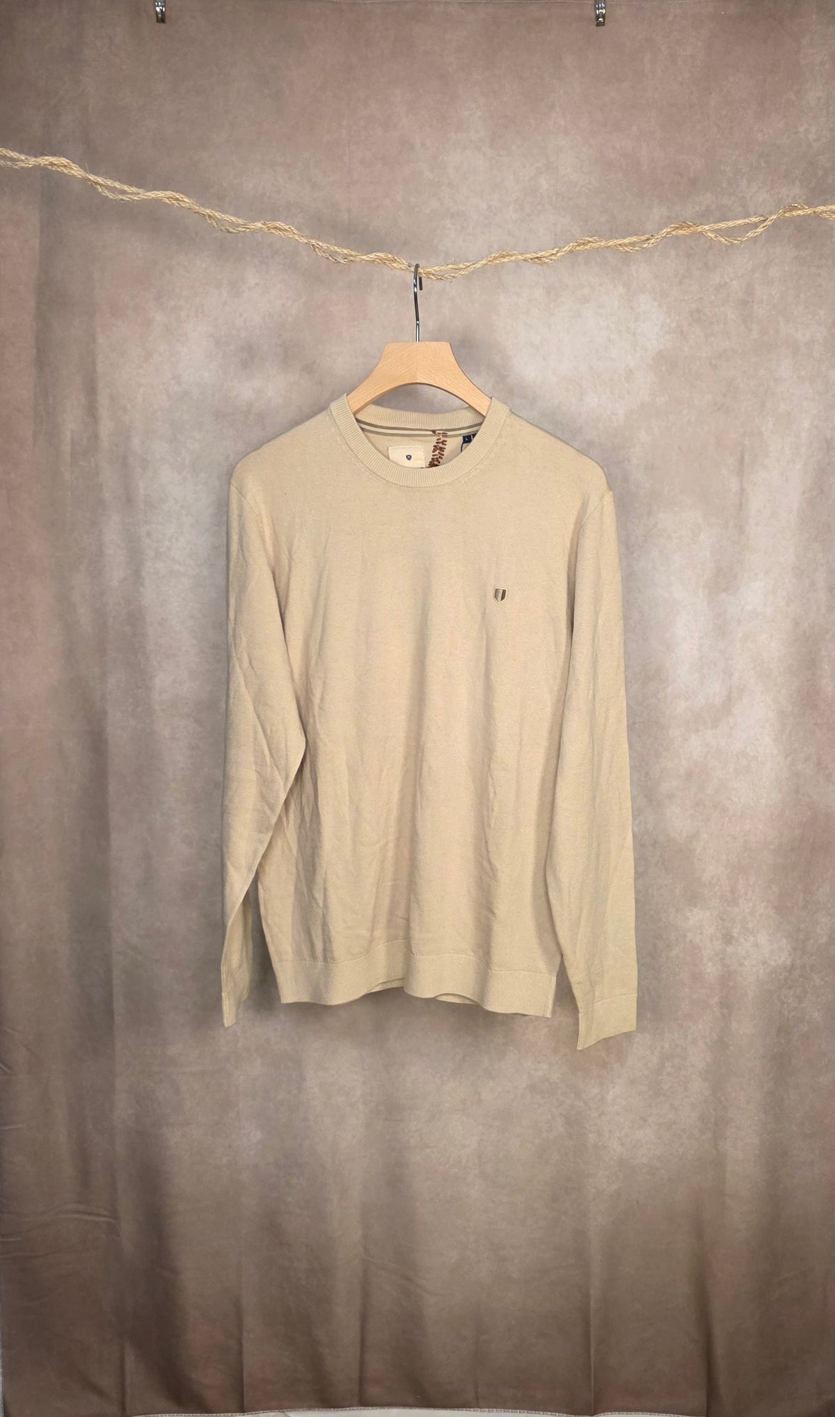 Maglia girocollo in misto cashmere