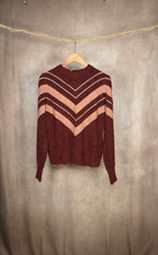 Maglione bordeaux in morbida maglia
