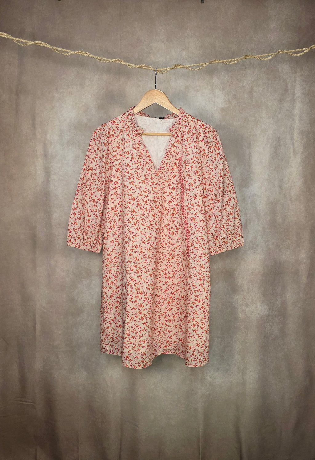 Abito midi pink flower