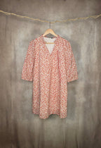 Abito midi pink flower