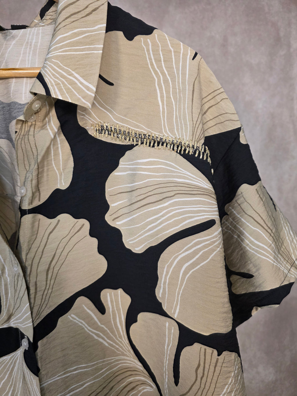Camicia oversize in fantasia