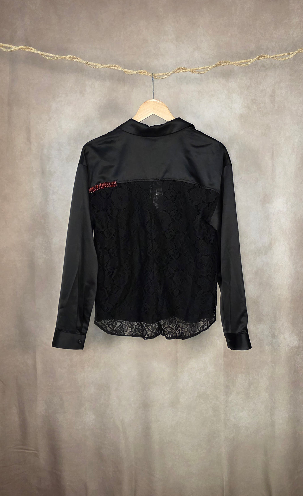 Camicia con retro in pizzo