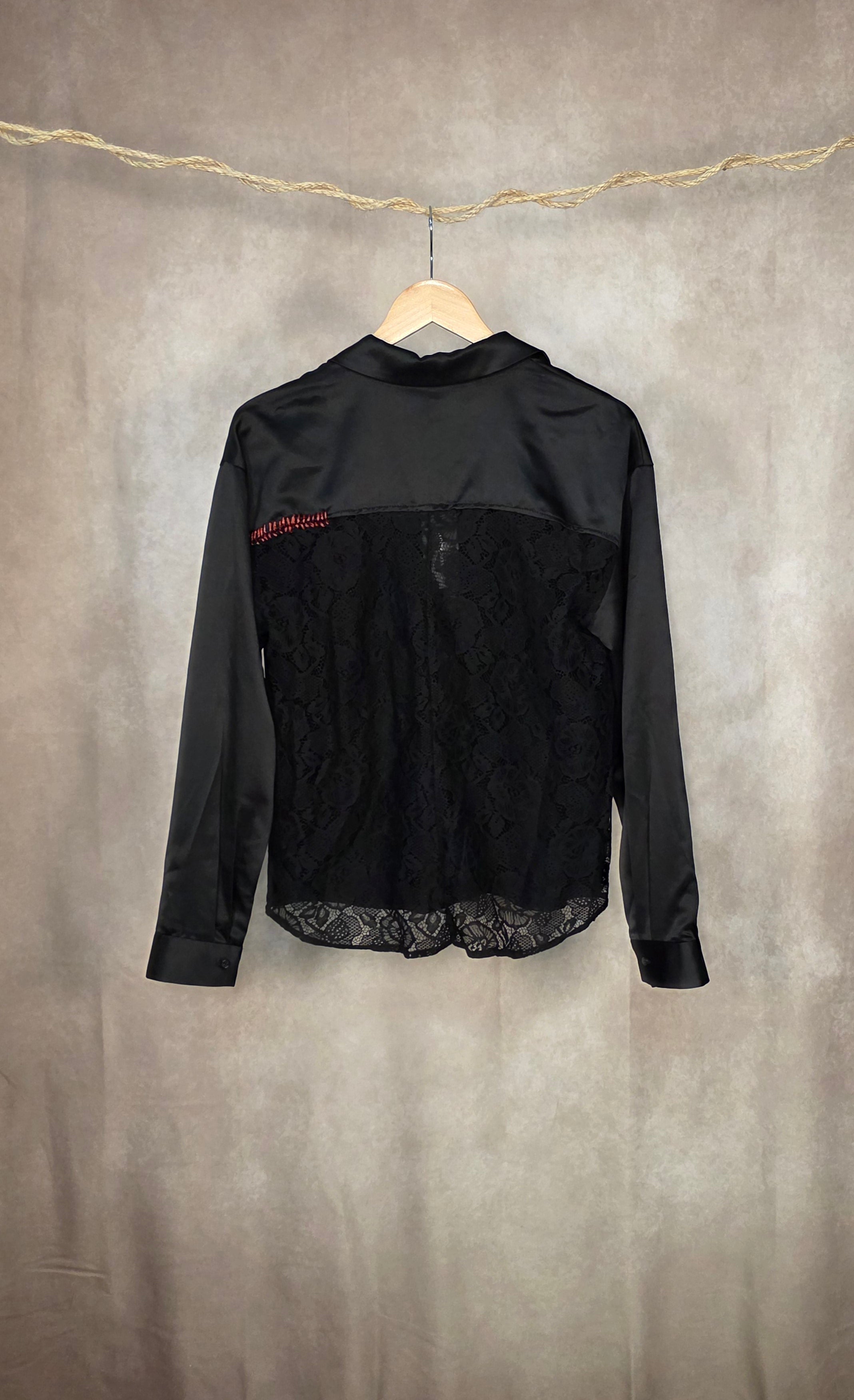 Camicia con retro in pizzo