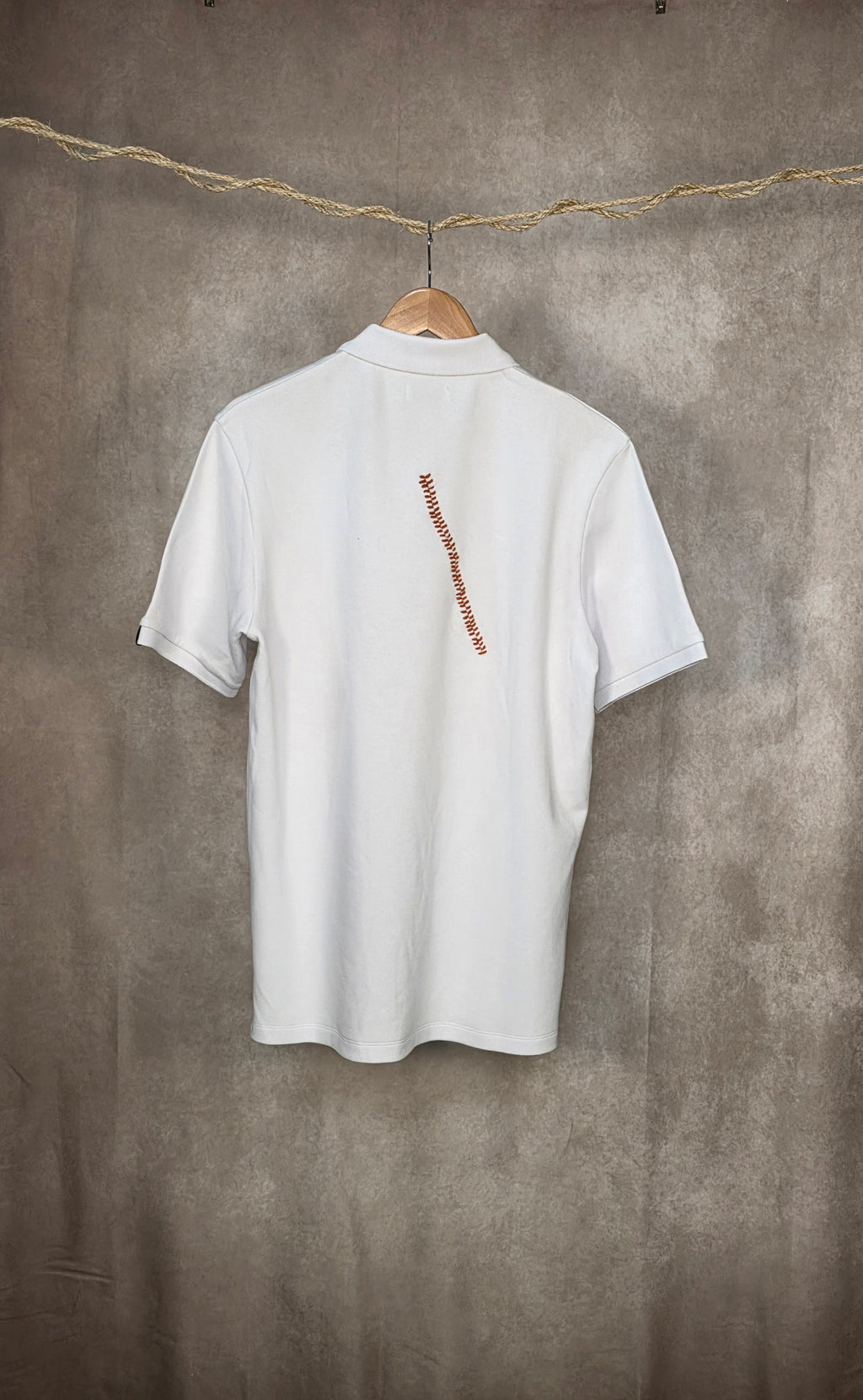 Polo in misto cotone bianco