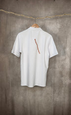 Polo in misto cotone bianco