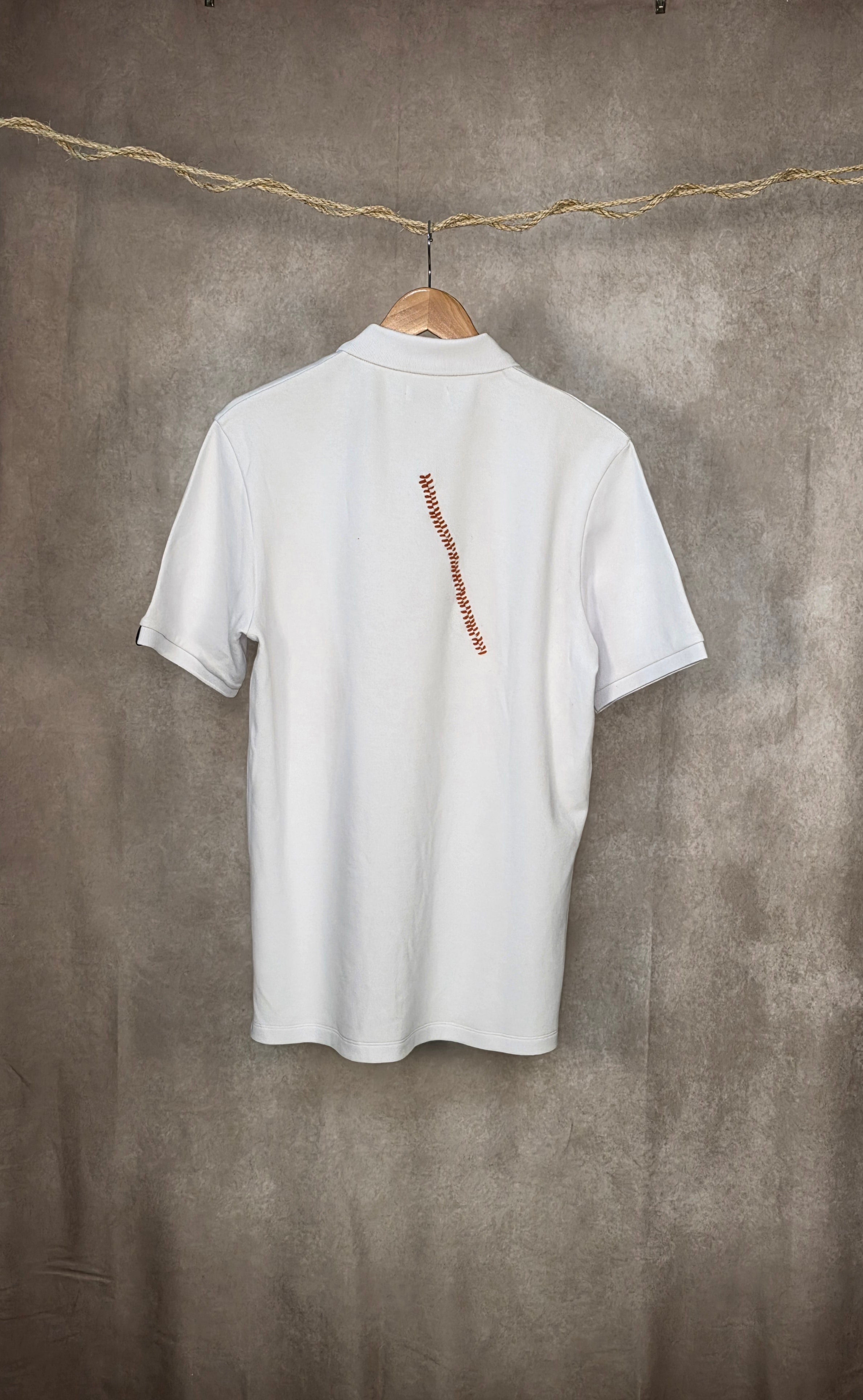 Polo in misto cotone bianco