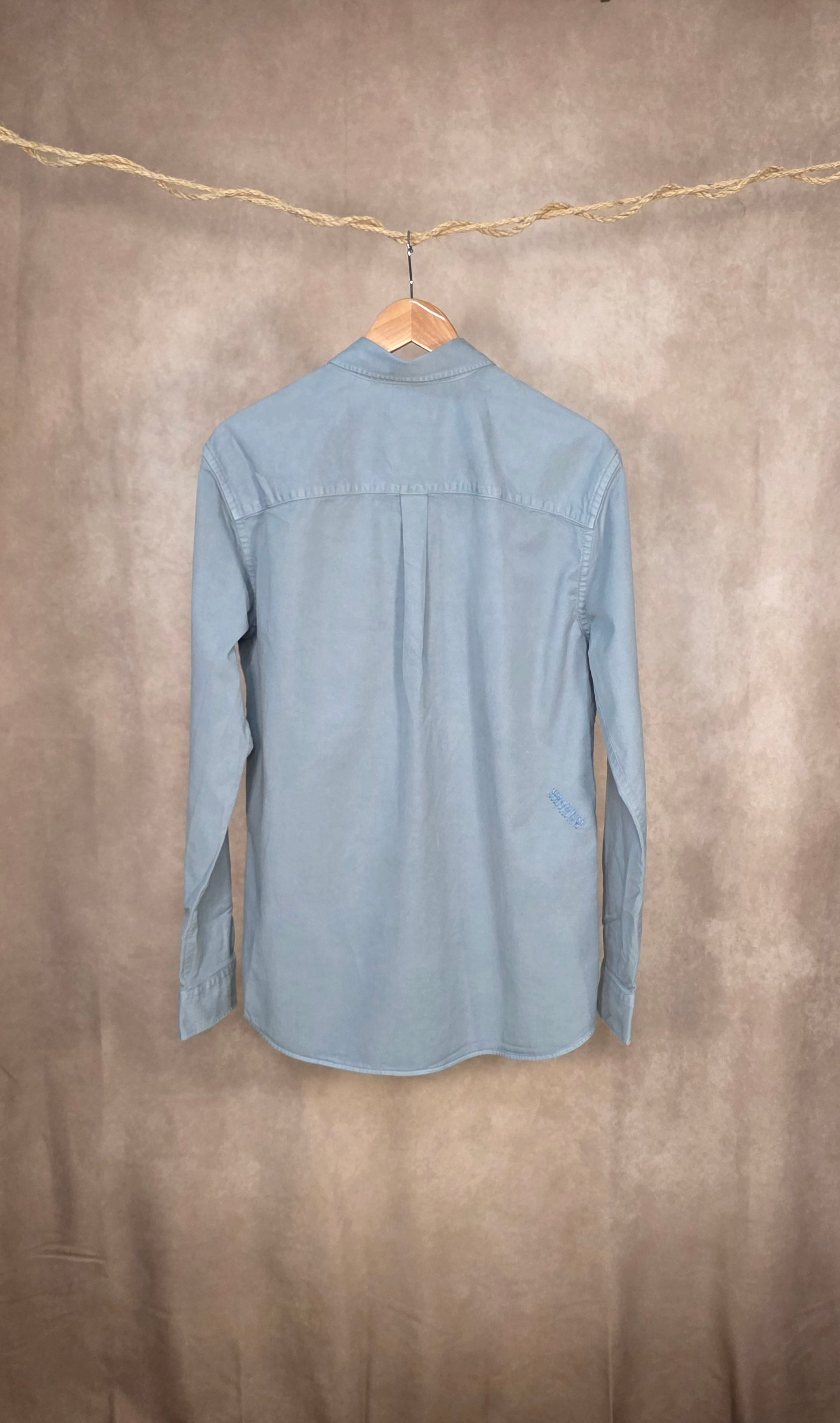 Camicia a maniche lunghe in misto cotone