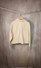 Giacca jeans cropped beige