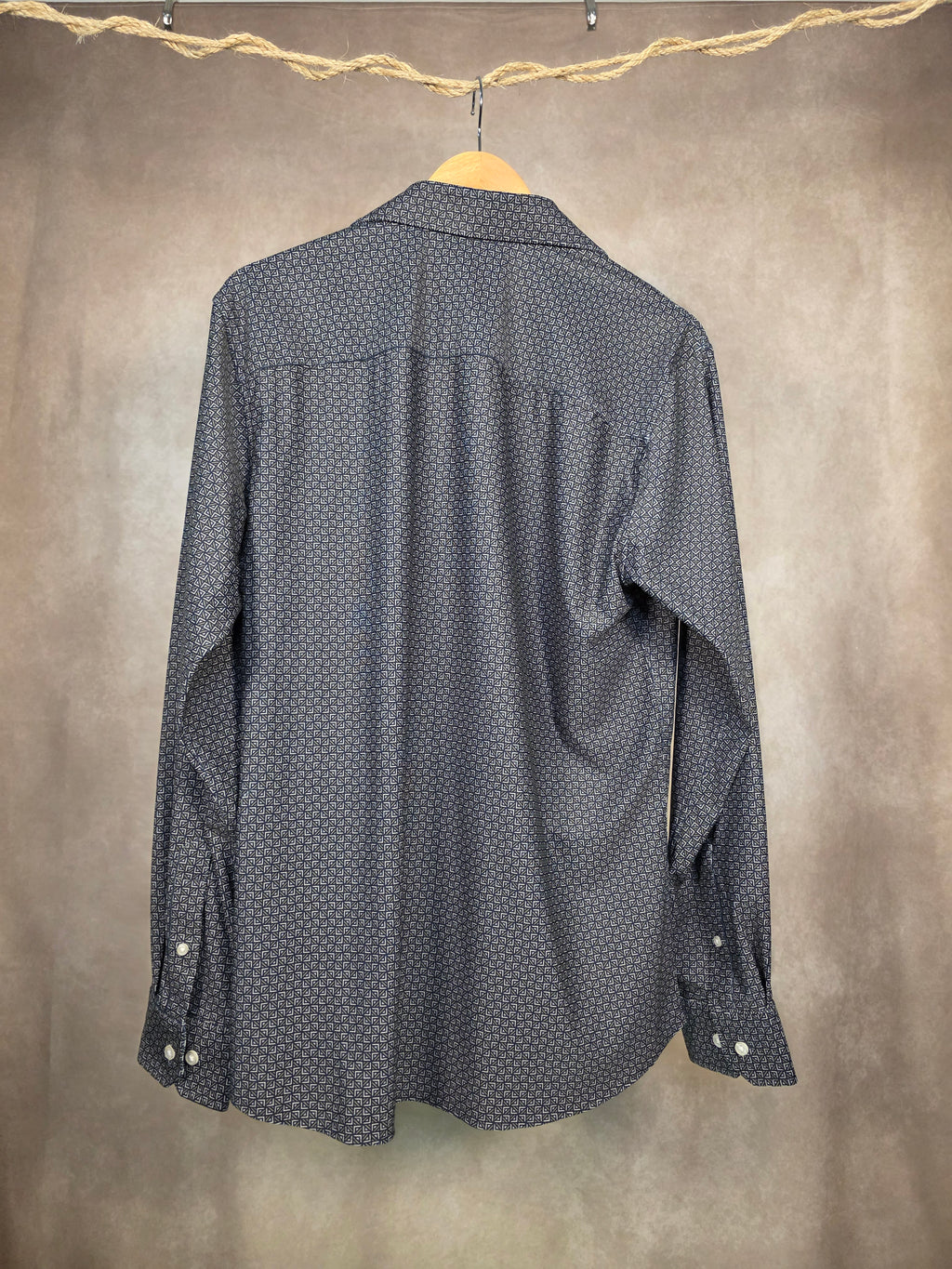 Camicia stretch stampa geometrica