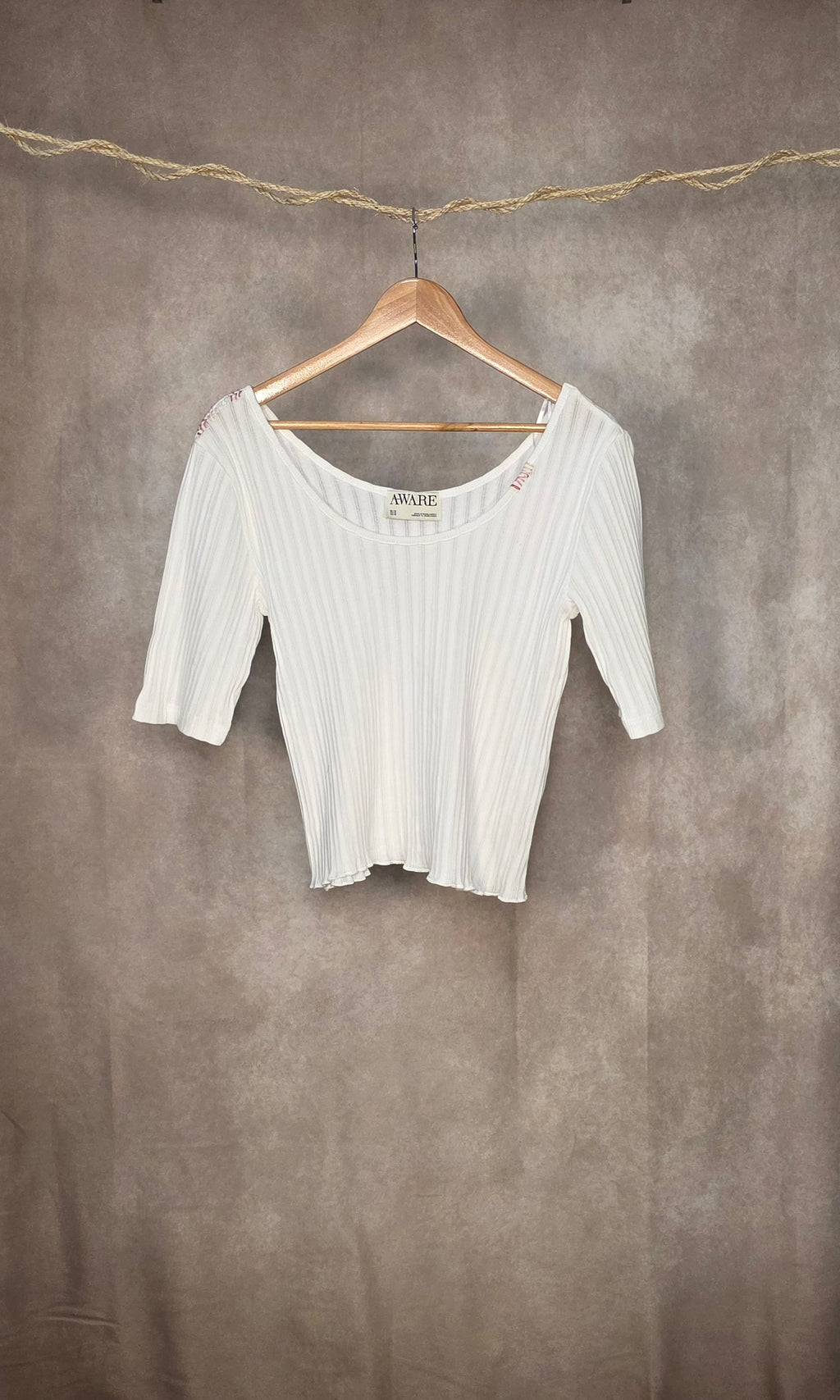 T-shirt bianca in cotone organico