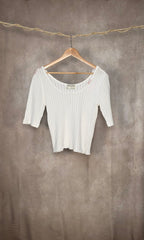 T-shirt bianca in cotone organico