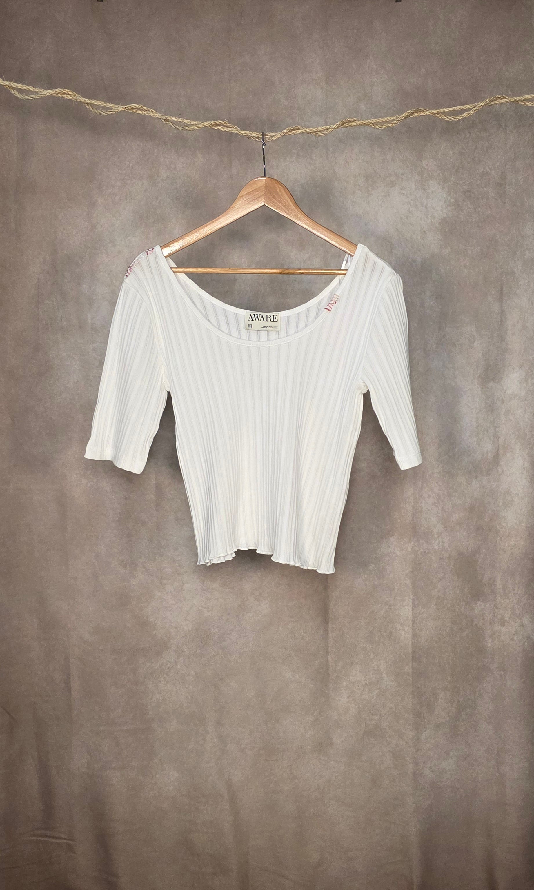 T-shirt bianca in cotone organico