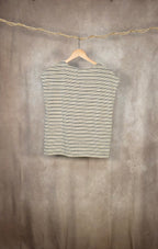 Top in maglia a scollo V smanicata