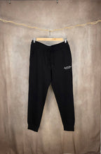 Pantaloni tuta neri in misto cotone