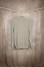 Maglione a coste con mezza zip