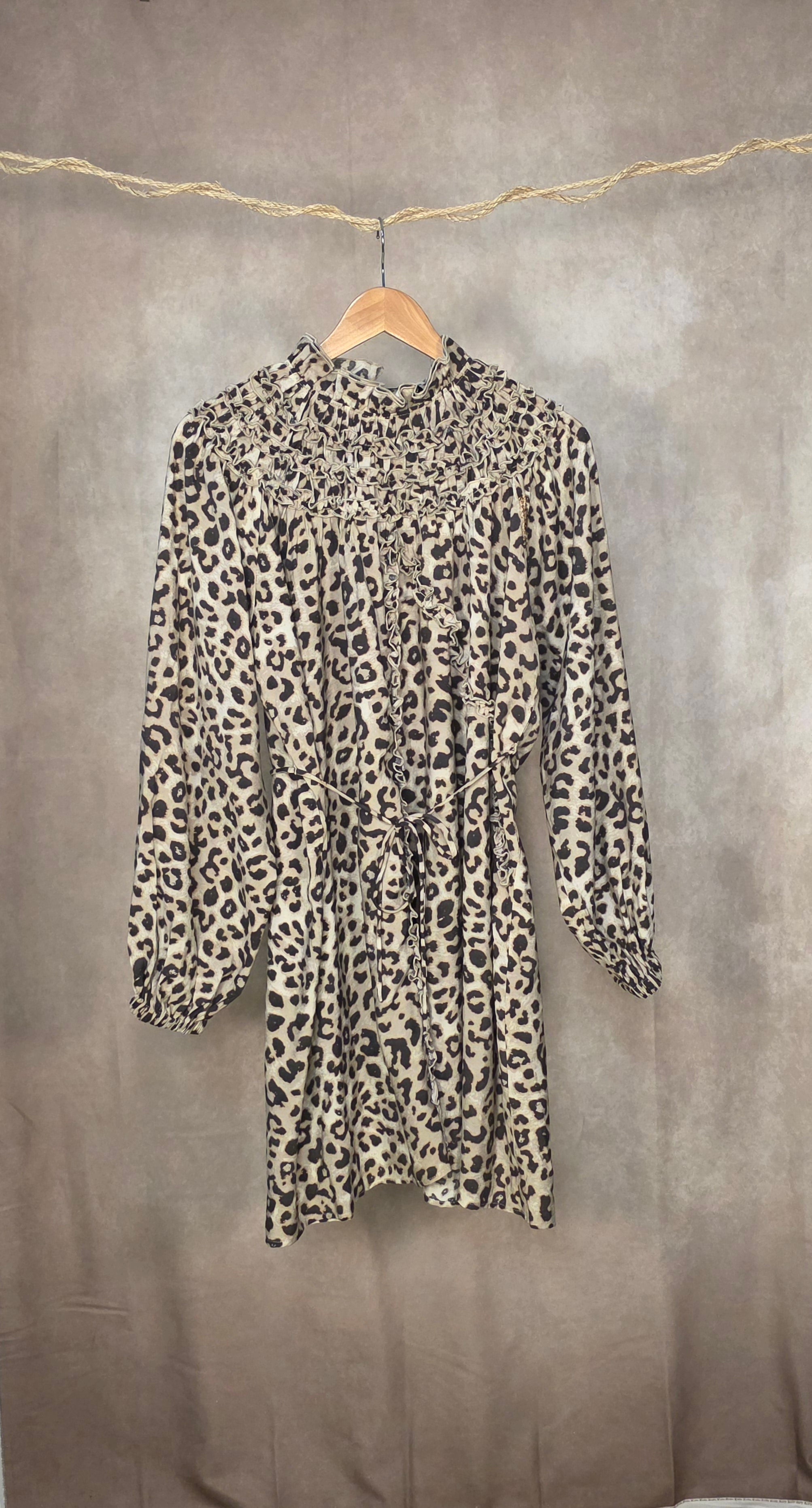 Abito mini a stampa animalier