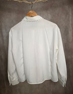 Camicia con colletto impreziosito da micro perle