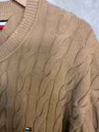 Maglione girocollo in maglia intrecciata