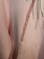 Felpa rosa con cappuccio in misto cotone