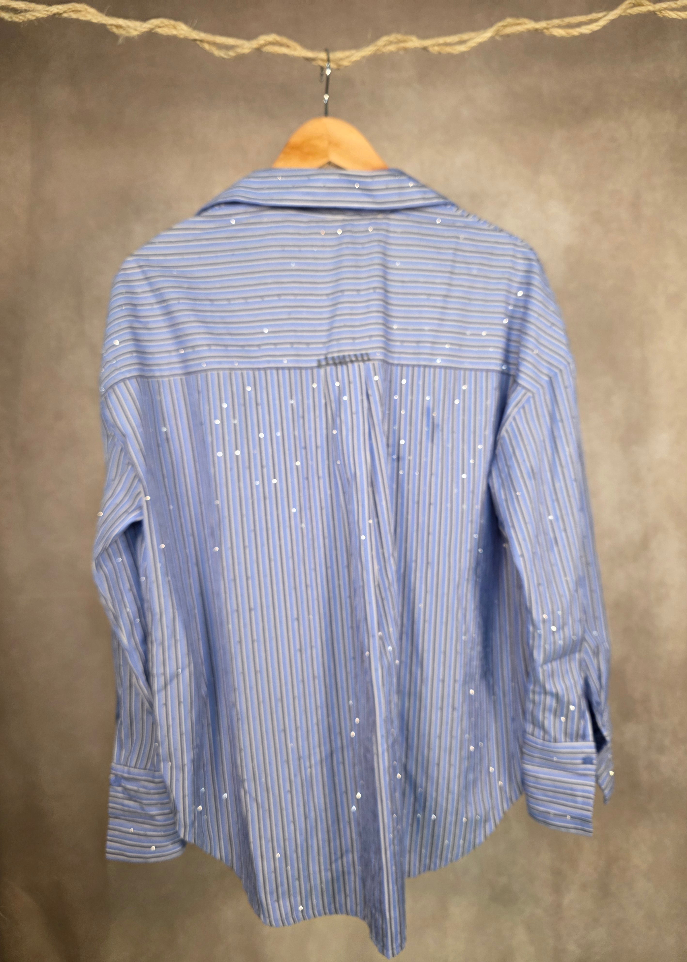 Camicia con micro glitter