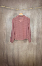 Camicia jacquard rosa antico